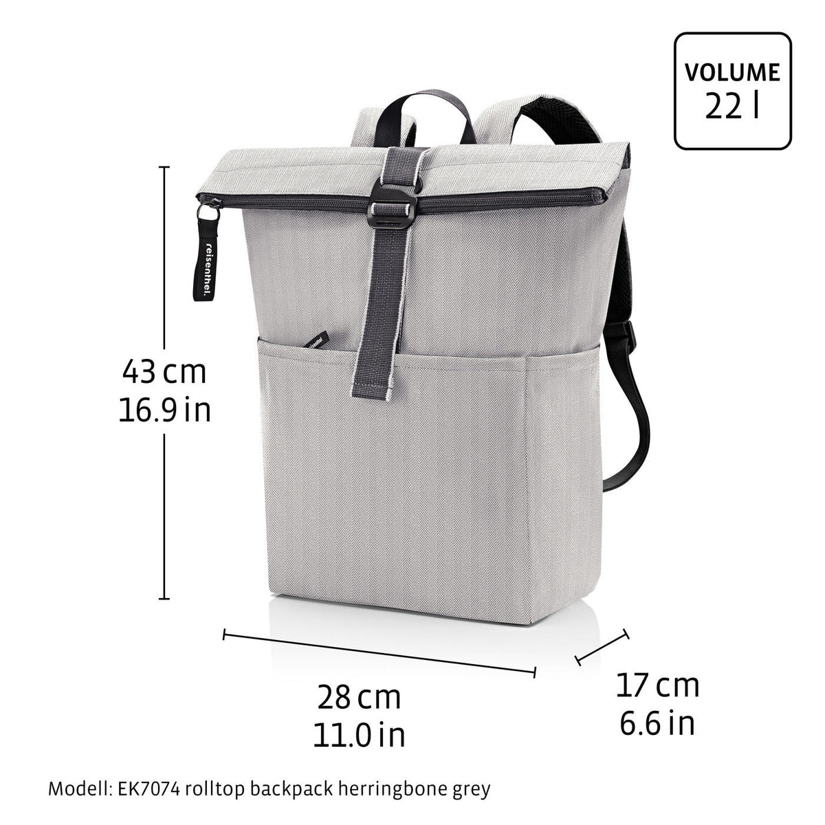 Rolltop Backpack Twist Coffee