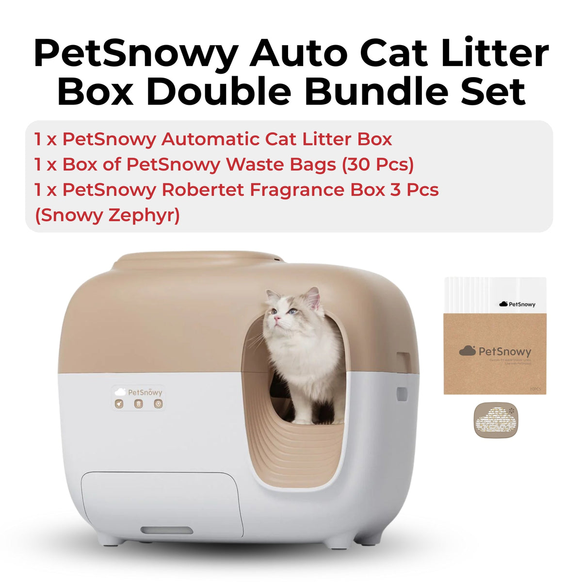PetSnowy SNOW+ Self-Cleaning Cat Litter Box
