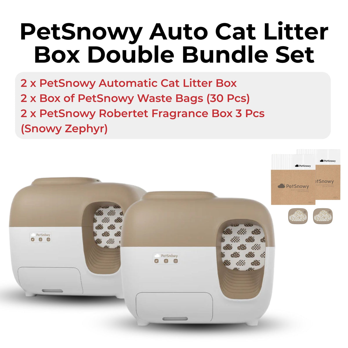 PetSnowy SNOW+ Self-Cleaning Cat Litter Box
