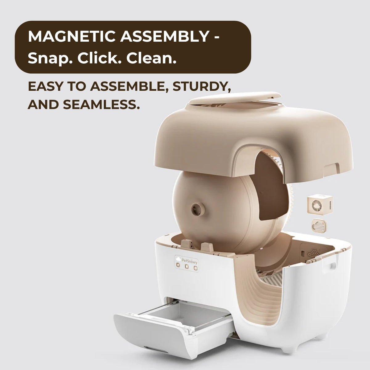 PetSnowy SNOW+ Self-Cleaning Cat Litter Box